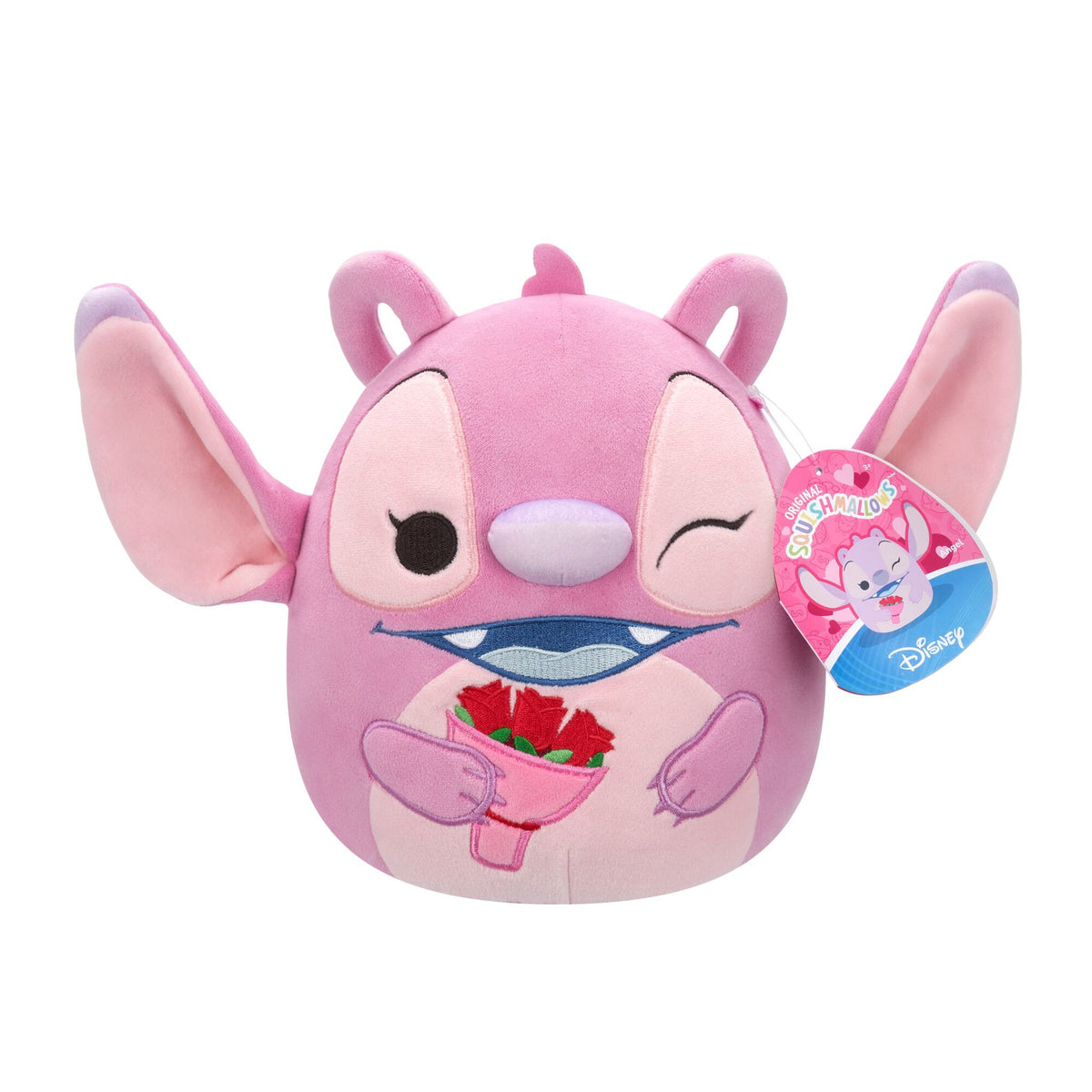 Squishmallows 8 Inch Disney Valentines Angel With Bouquet Plush