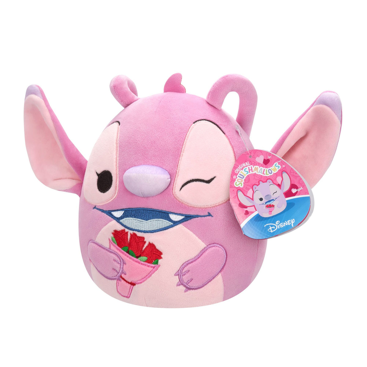 Squishmallows 8 Inch Disney Valentines Angel With Bouquet Plush