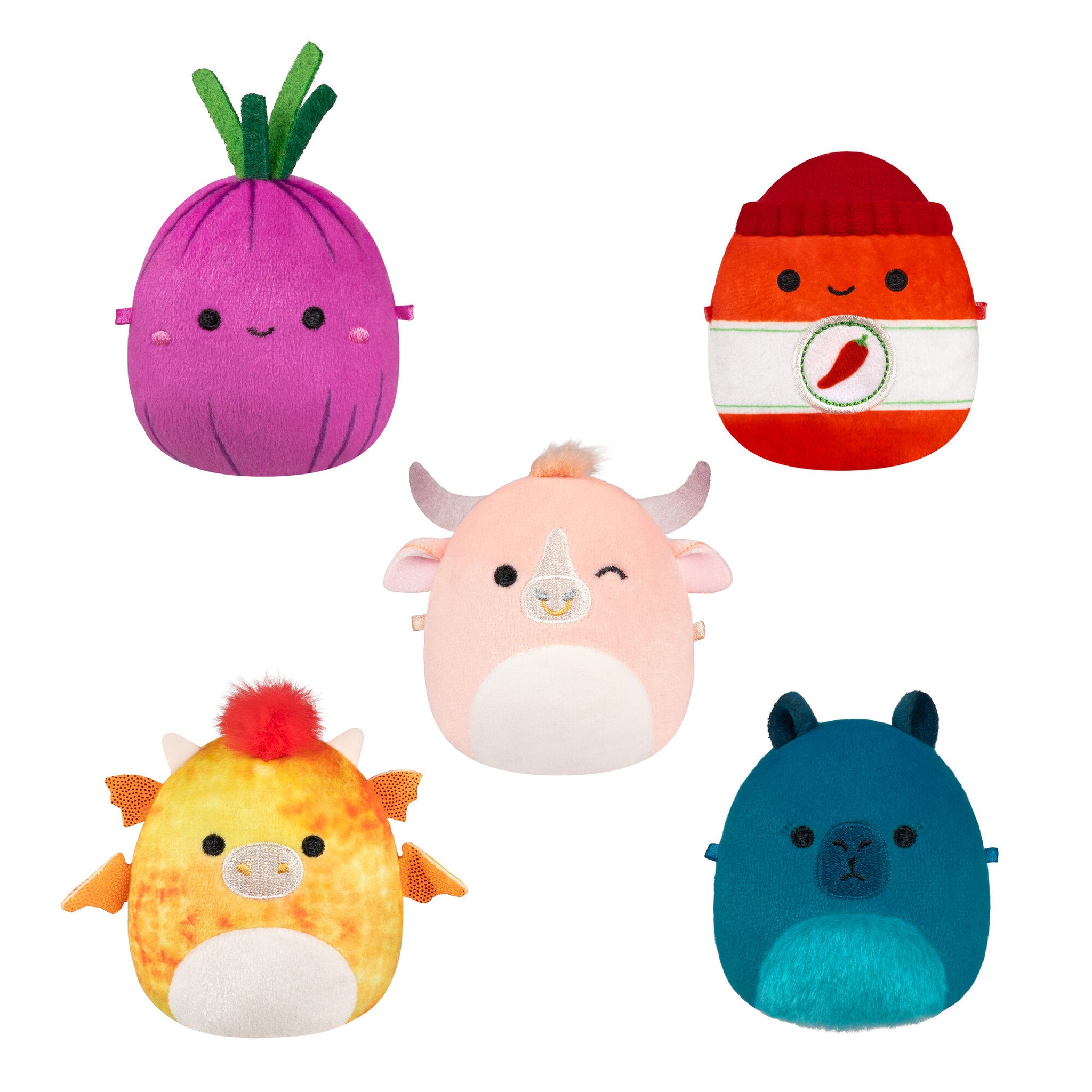 Squishmallows Micromallows 2.5 inch Plush 5 Pack (Dieric The Dragon)