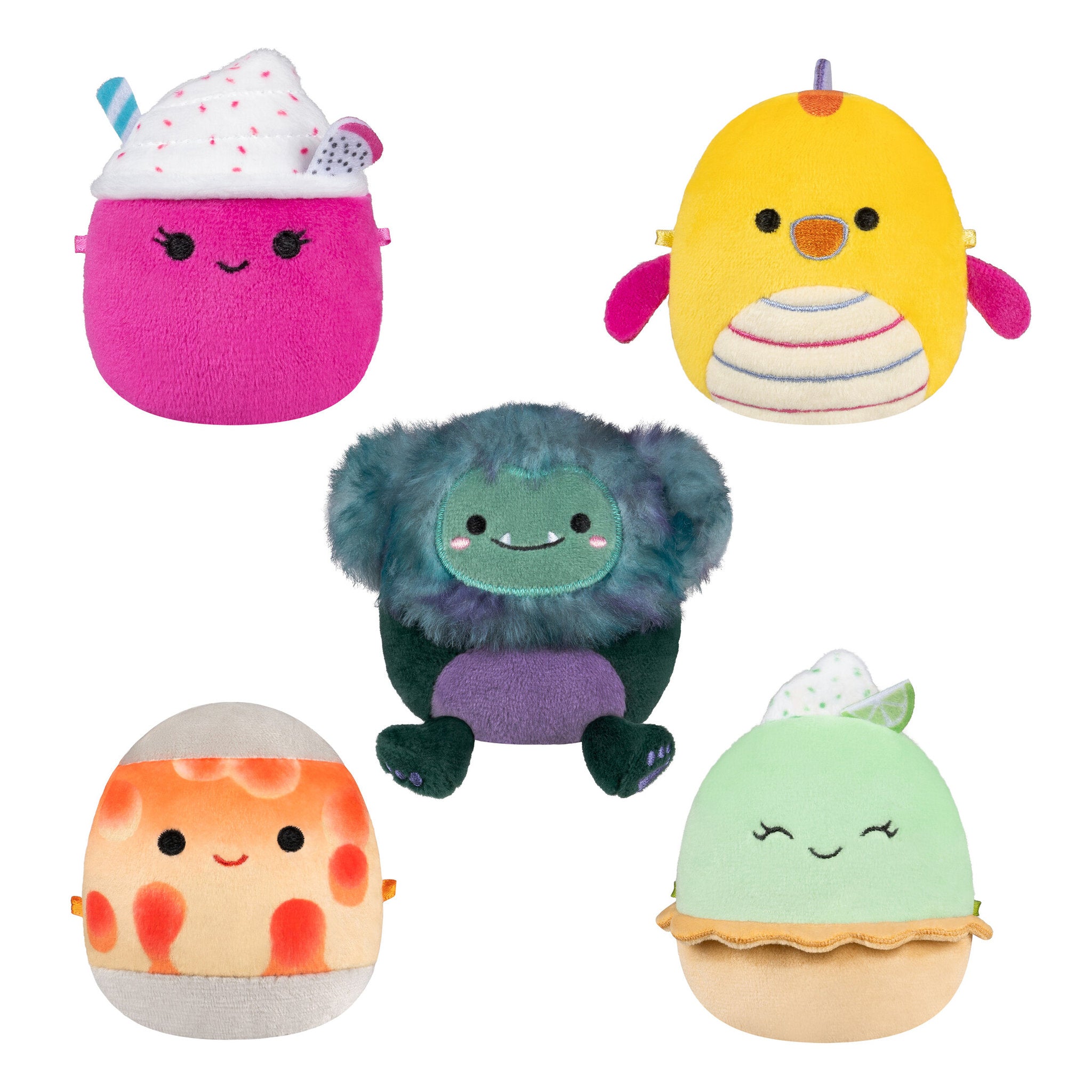 Squishmallows Micromallows 2.5 inch Plush 5 Pack (Largo The Key Lime Pie)