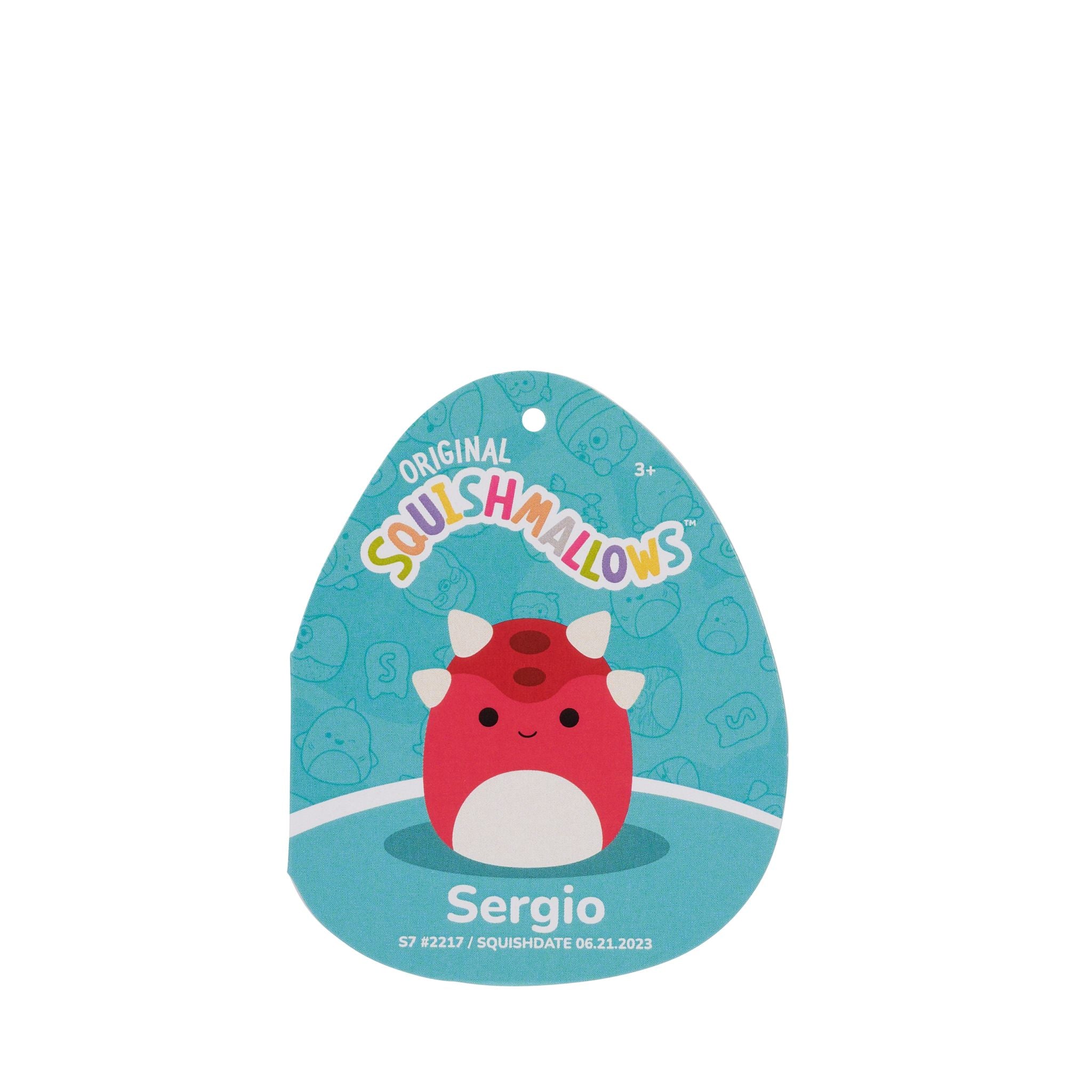 Squishmallows 7.5 Inch Plush  Sergio The Anklyosaurus