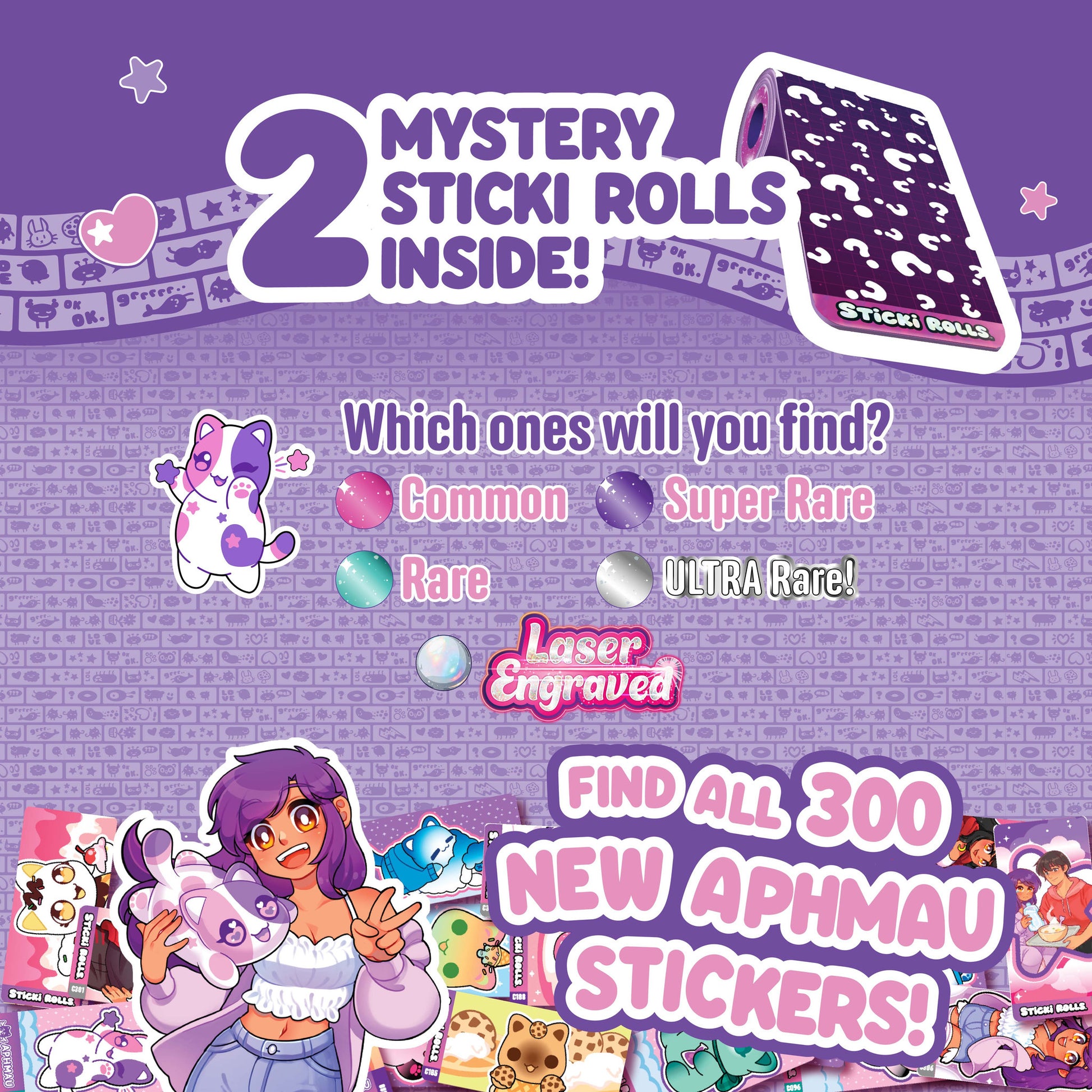 Aphmau Sticki Rolls Sticki Band Capsule Assorted Styles - Toyworld NZ