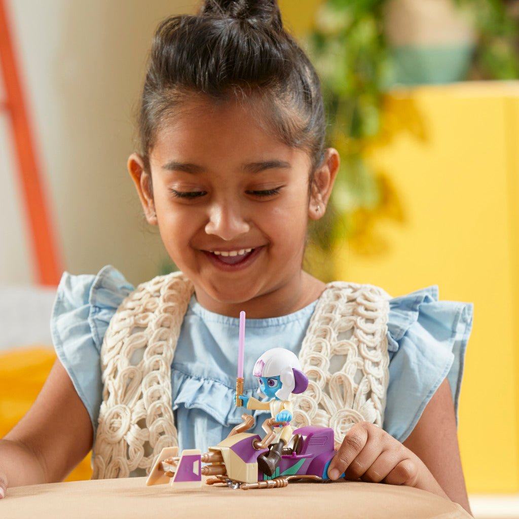 Star Wars Young Jedi Adventure Lys Solay Figure & Speeder Bike