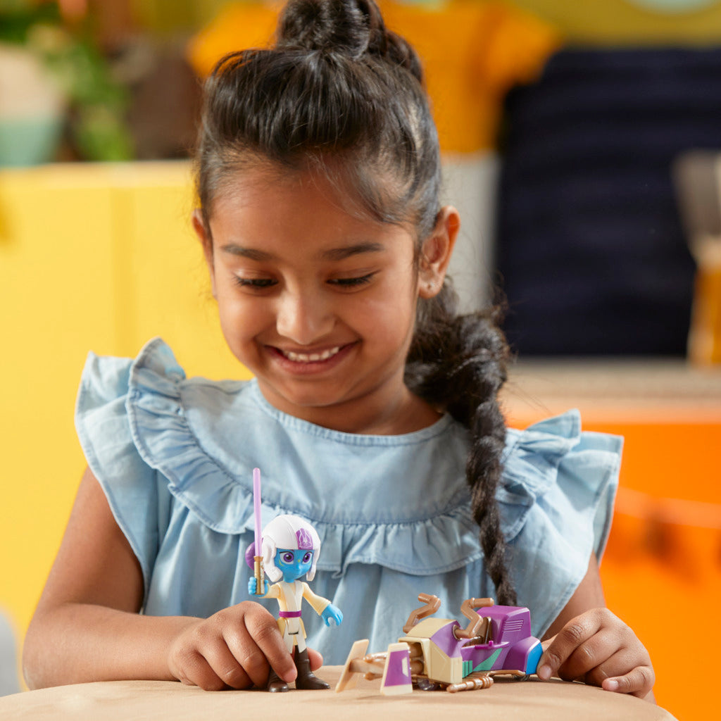 Star Wars Young Jedi Adventure Lys Solay Figure & Speeder Bike