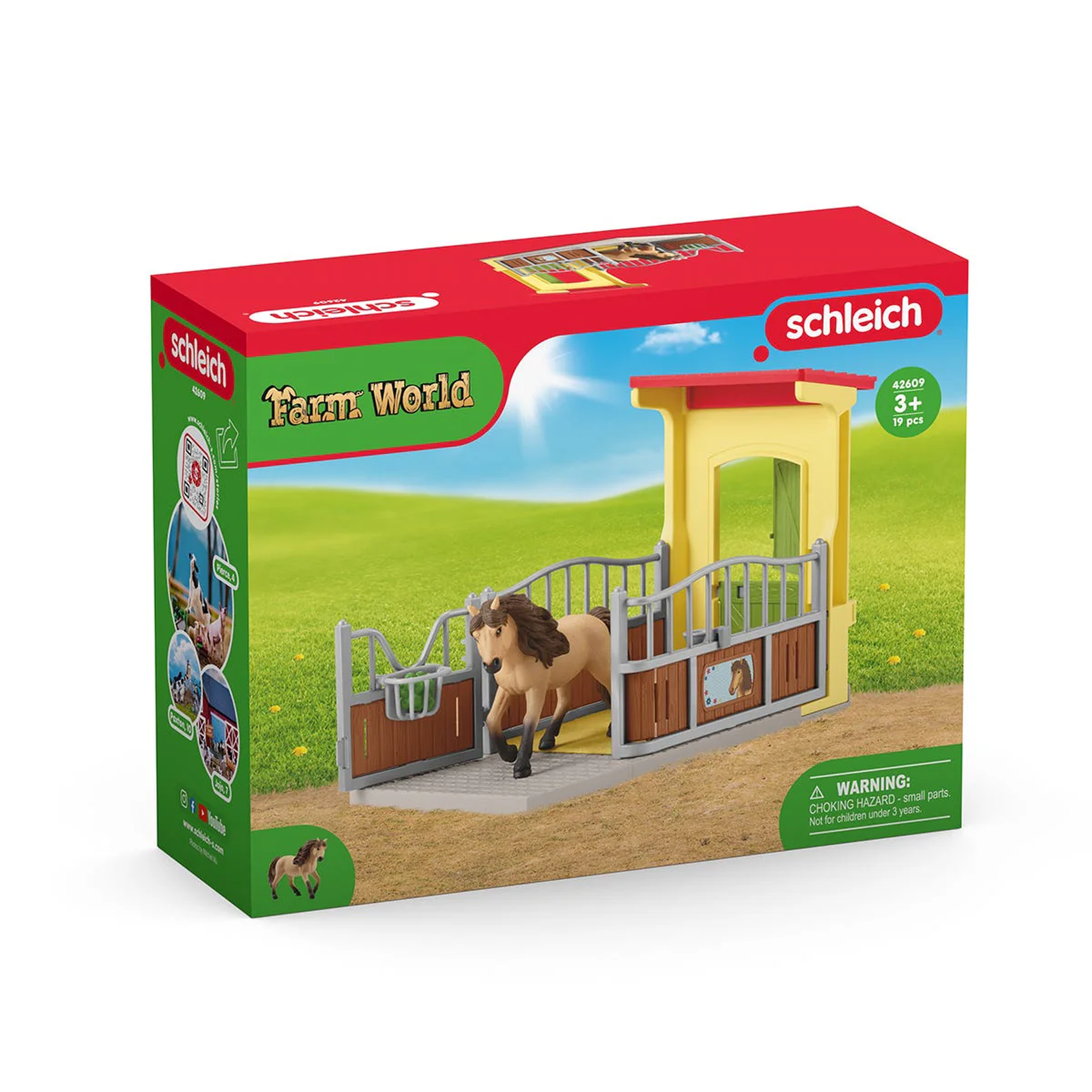 Schleich Pony Box With Iceland Pony Stallion
