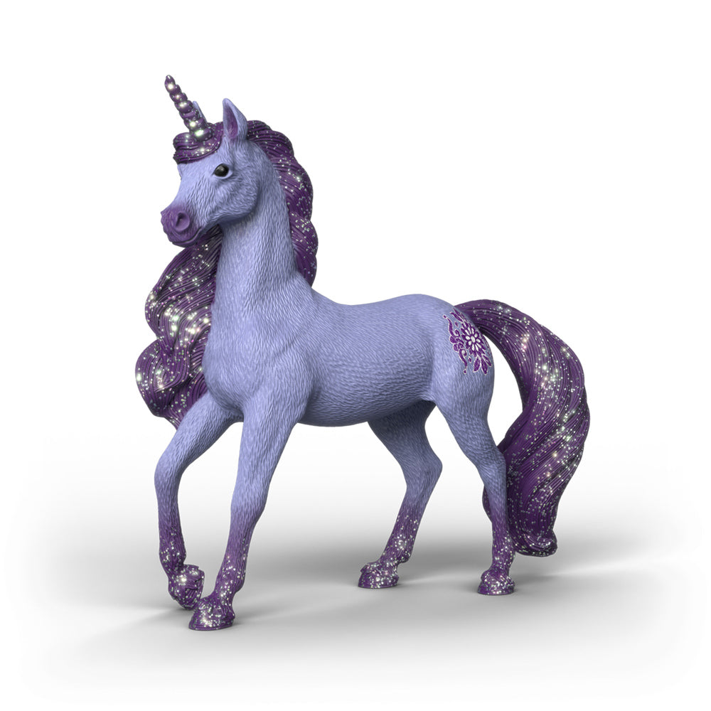 Purple Schleich Bayala Unicorn Stallion Orchid Horse toy figure