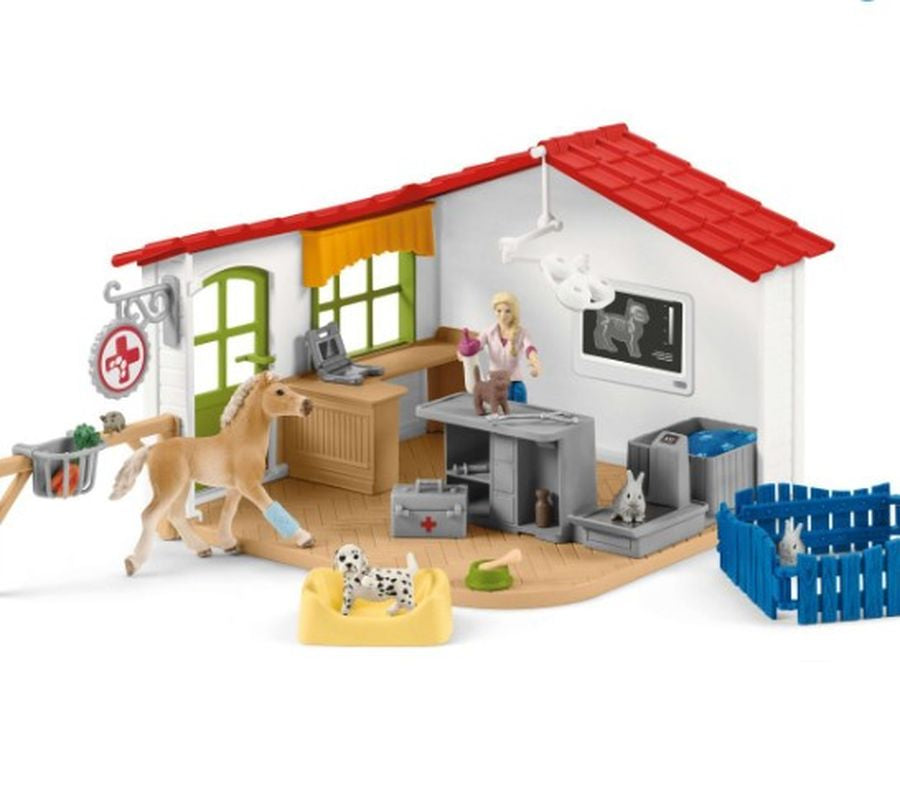 SCHLEICH FARM WORLD VETERINARIAN PRACTISE WITH PETS