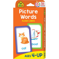 SCHOOL ZONE FLASH CARDS PICTURE WORDS