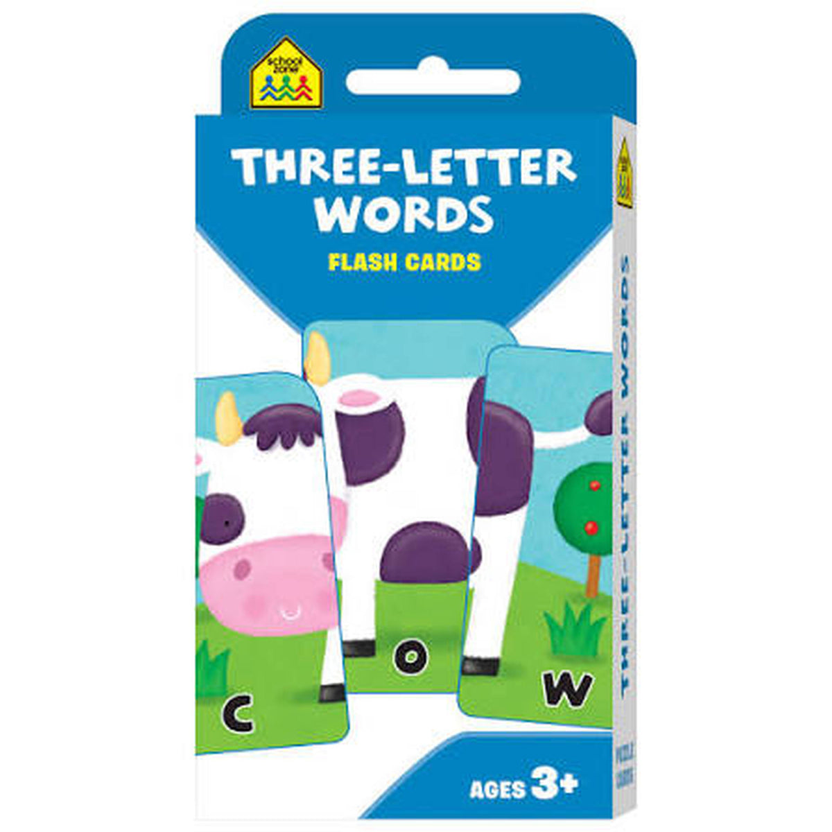 School Zone Flashcards Three-Letter Words Learning Cards.
