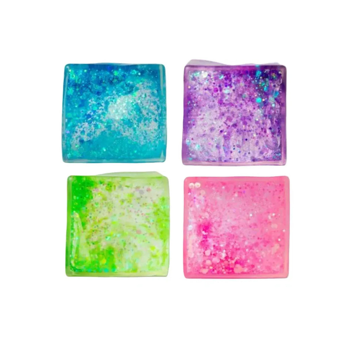 Scrunchems Glitter Sugar Cube squishy - Assorted Styles.