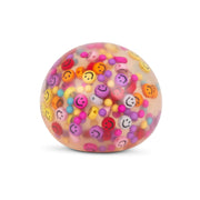 Scrunchems The Happy Little Squishy Ball filled with smiley face beads.