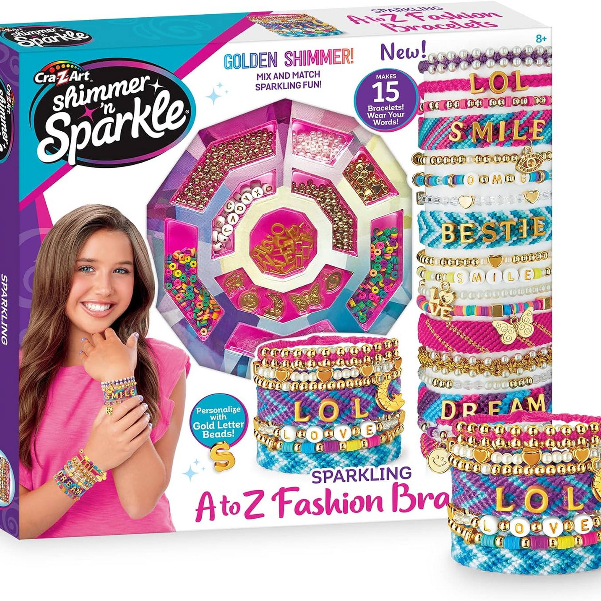 Cra-Z-Art Shimmer 'N Sparkle Sparkling A to Z Fashion Bracelets - Toyworld NZ