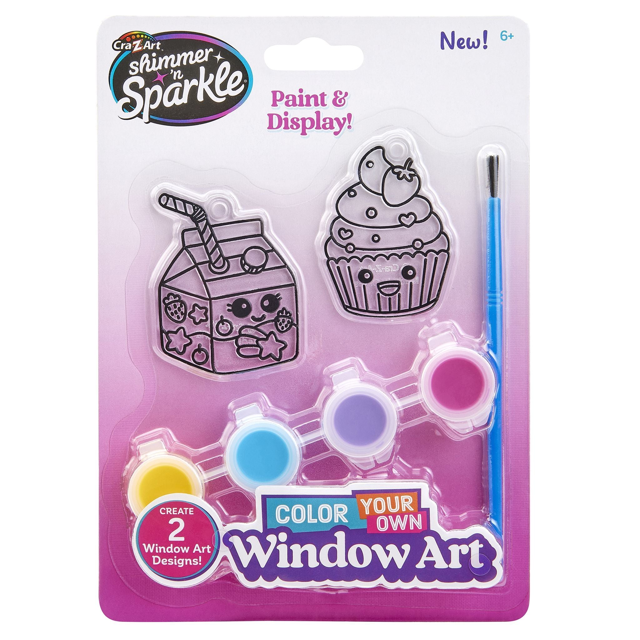 Cra-Z-Art Shimmer 'N Sparkle Color It Cute Window Art