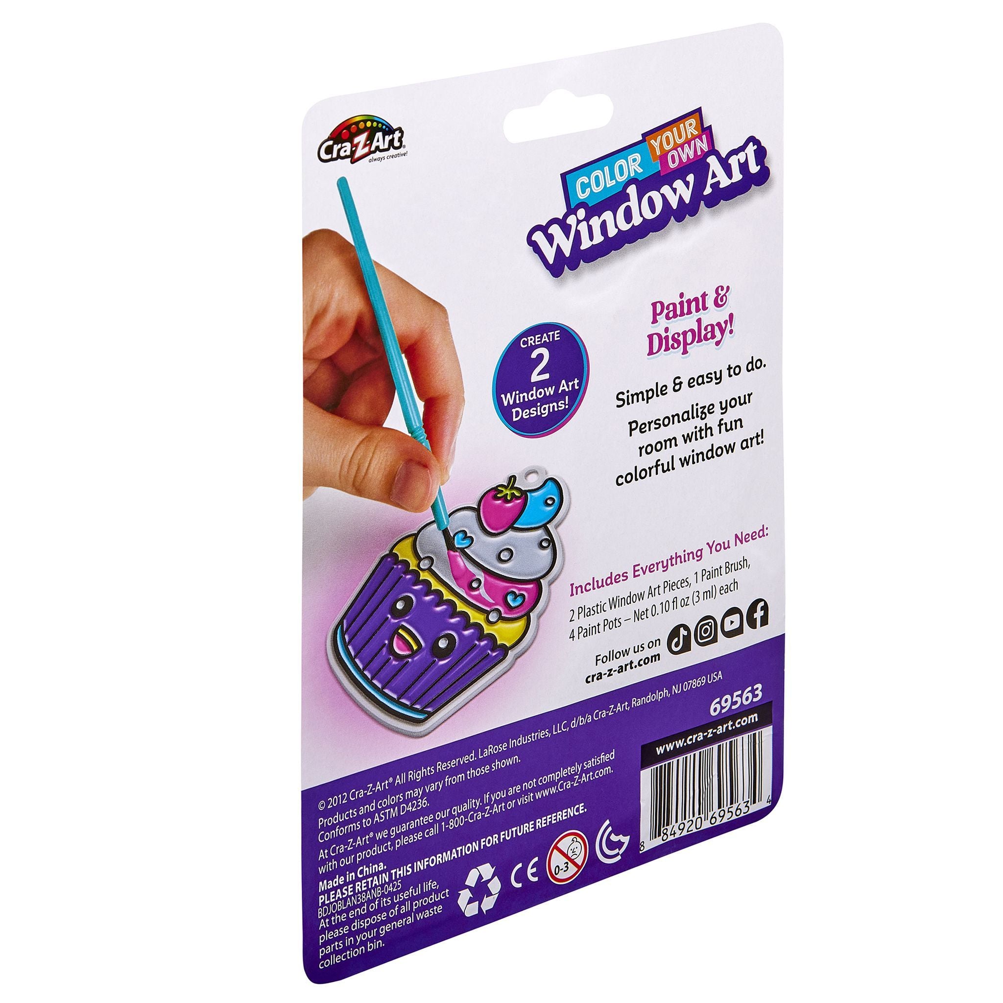 Cra-Z-Art Shimmer 'N Sparkle Color It Cute Window Art