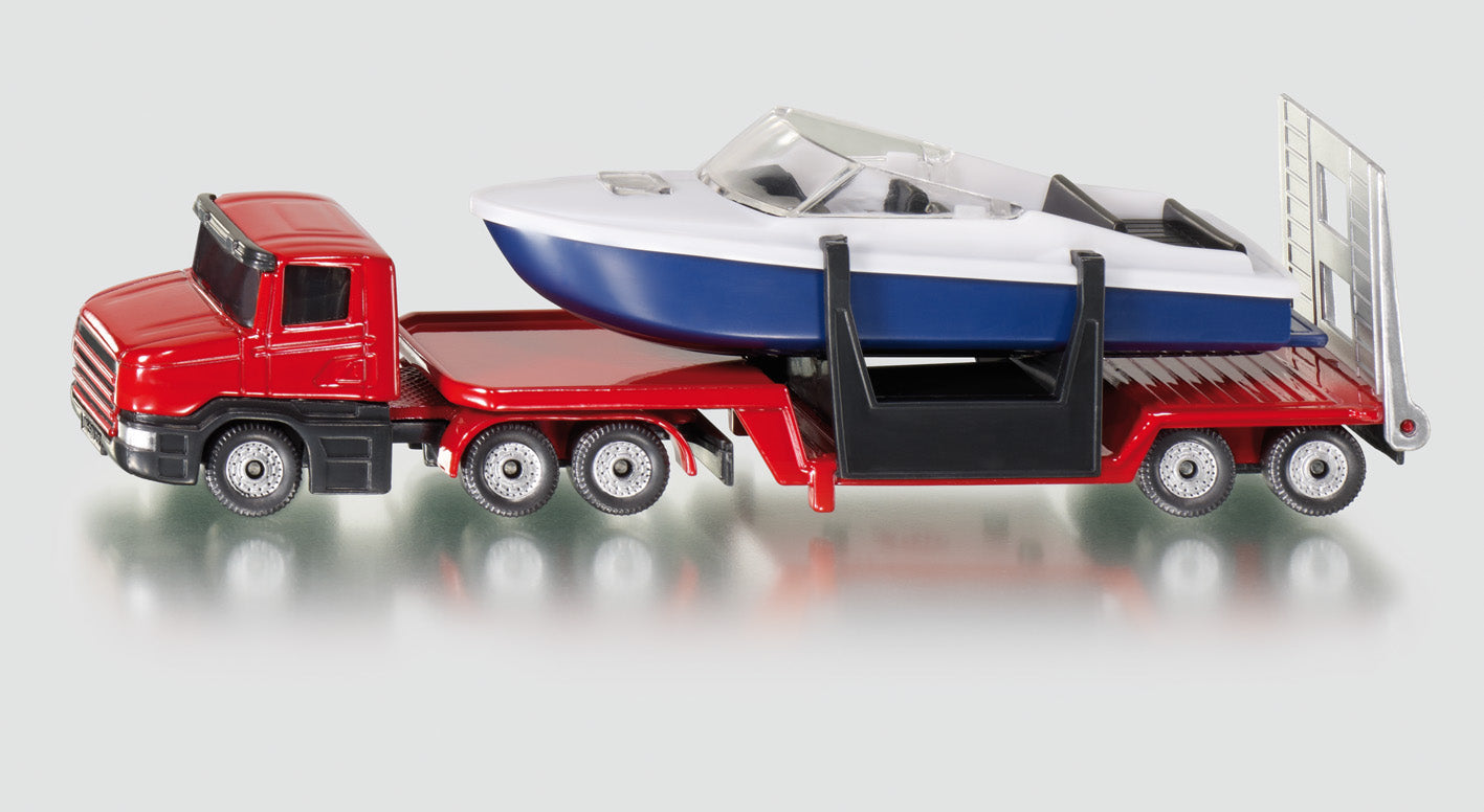 Siku 1613 Low Loader With Boat - Toyworld NZ