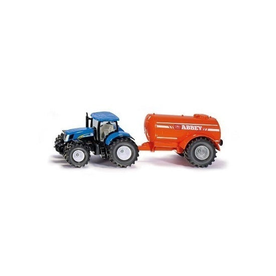 Siku 1945 1:50 New Holland Tractor With Vacuum Trailer
