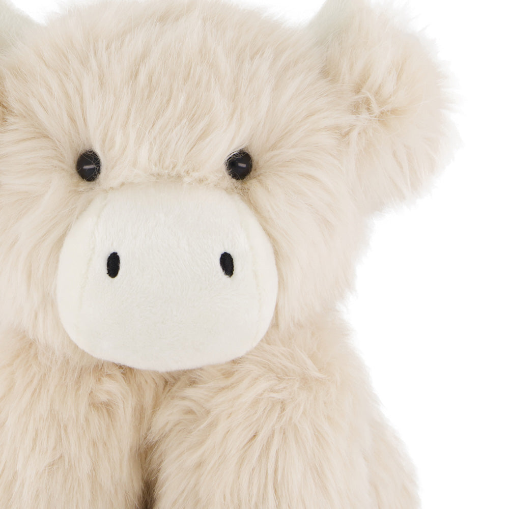 Snuggle Bunnies Hilda the Highland Cow 20cm Plush soft toy Cream