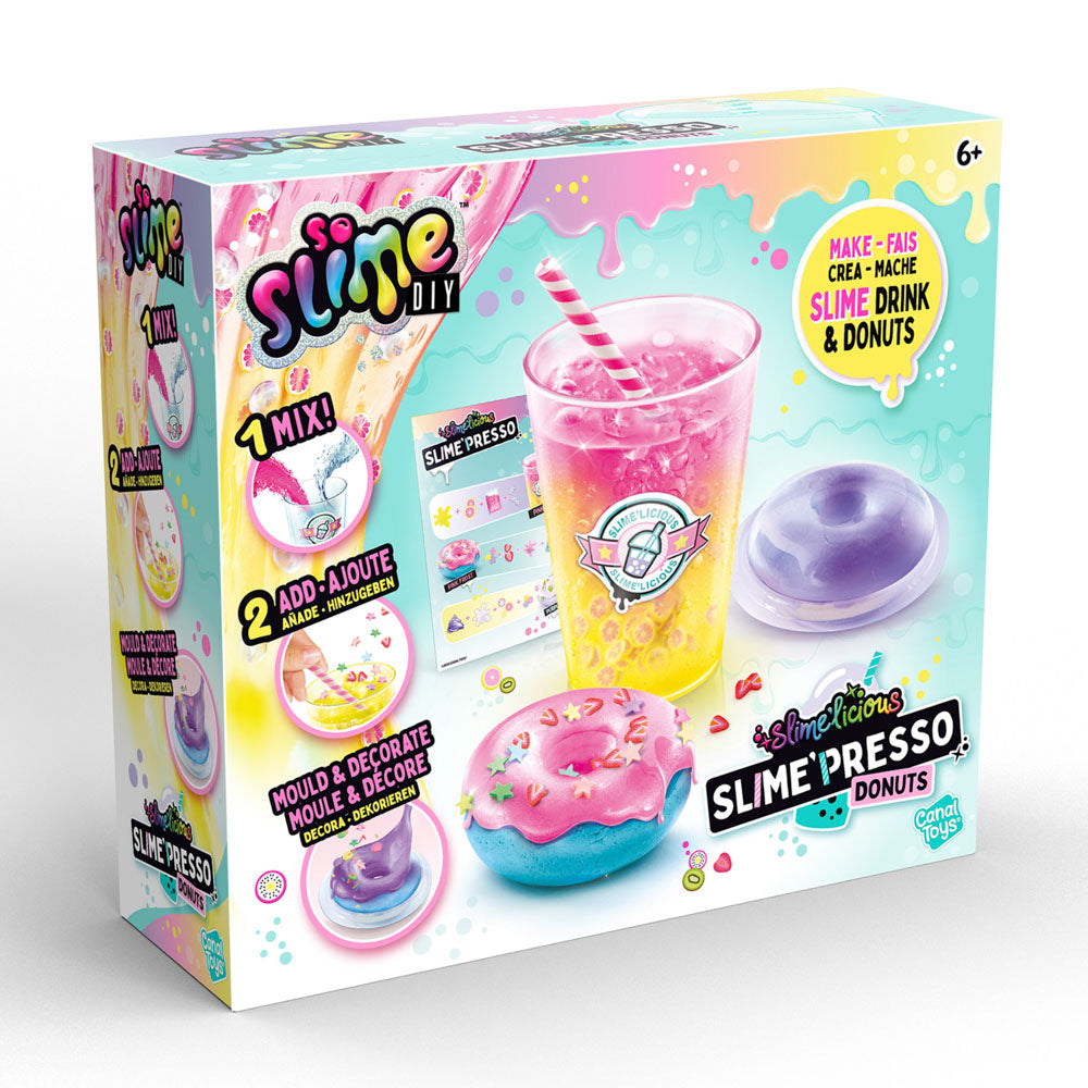 Front packaging of the So Slime DIY Slime Presso Donuts Kit