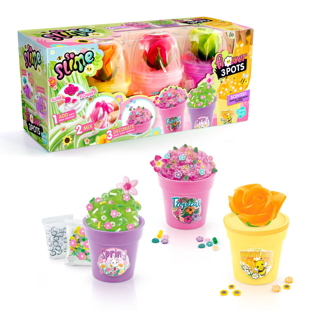 So Slime Flower Pot Sensory Toy - 3 Pack