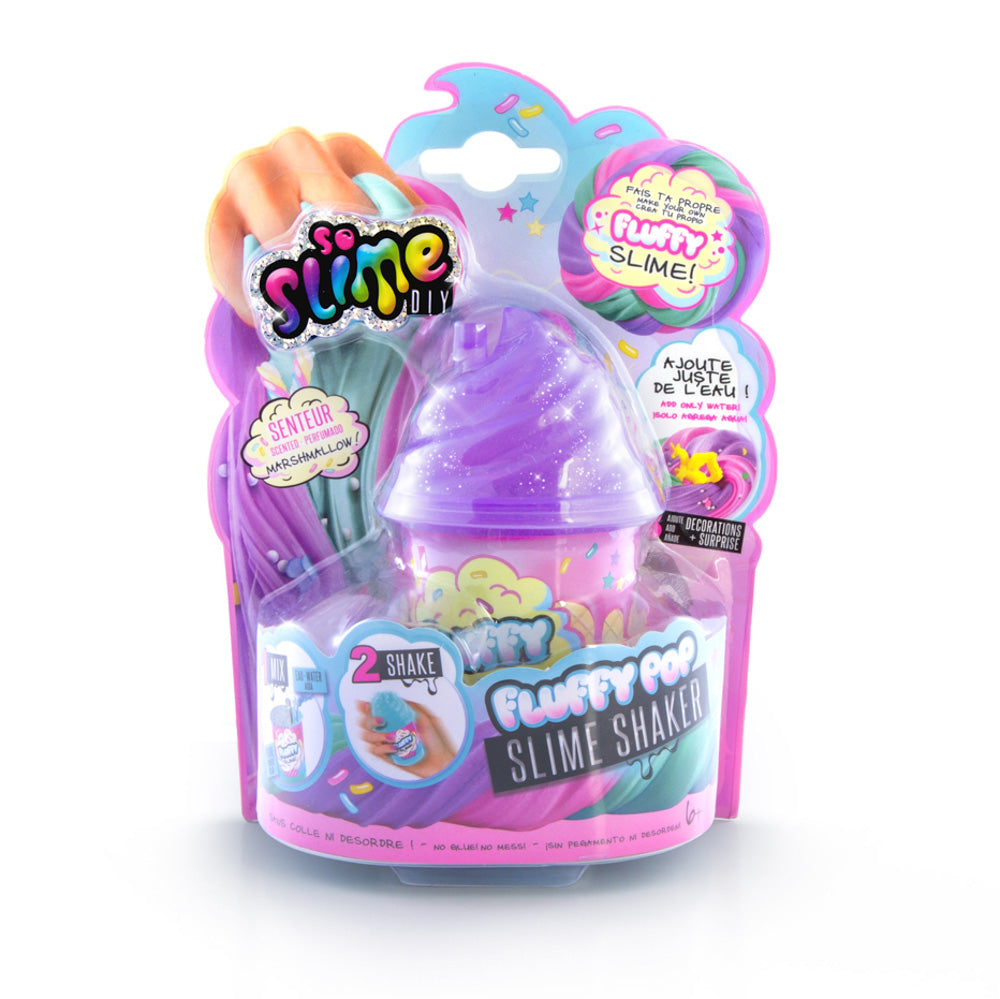 So Slime Fluffy Pop Slime Shaker DIY sensory slime, in packaging
