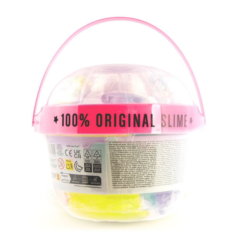 Back packaging of the So Slime Mega Slime Bucket Assorted Styles