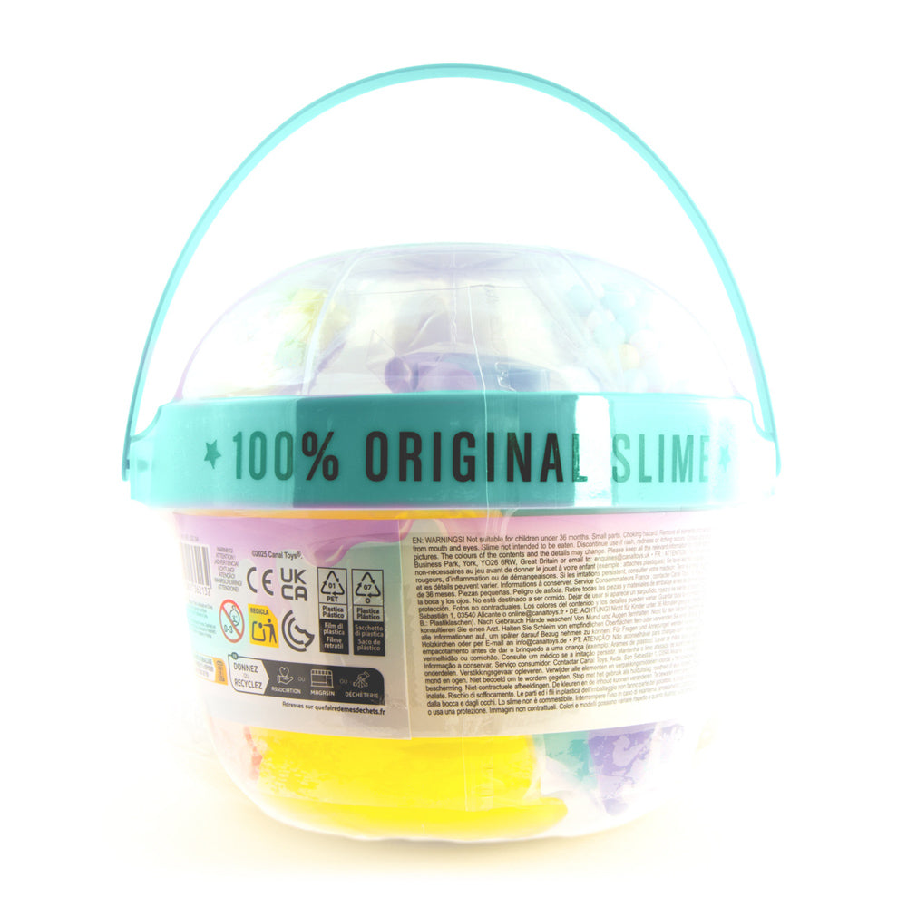 Back packaging of the So Slime Mega Slime Bucket Assorted Styles