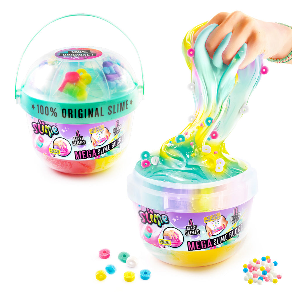 Play with slime, in the So Slime Mega Slime Bucket Assorted Styles
