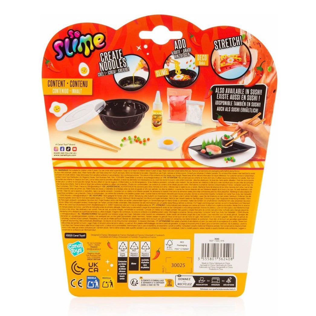 So Slime Ramen Slime Kit, back packaging