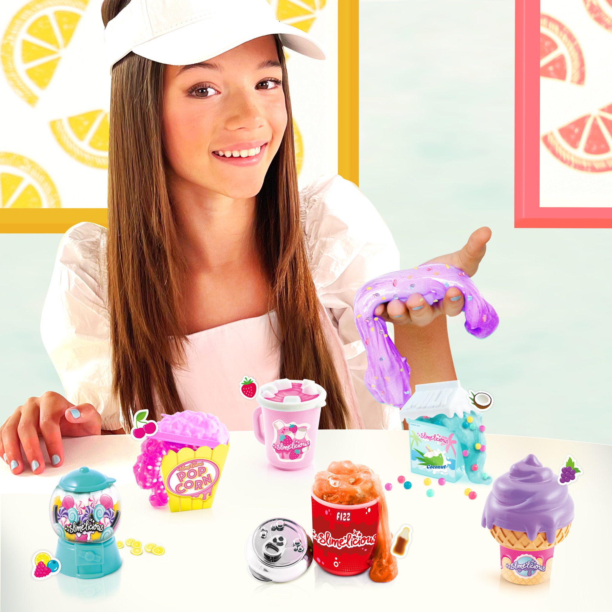 Teenager playing with the So Slime Slimelicious Slime DIY kit Assorted Styles