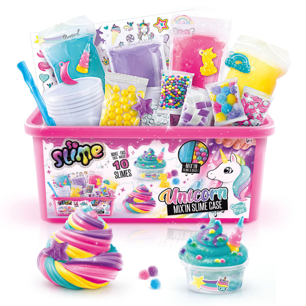 Contents of the So Slime Unicorn Mix’ In Slime Case