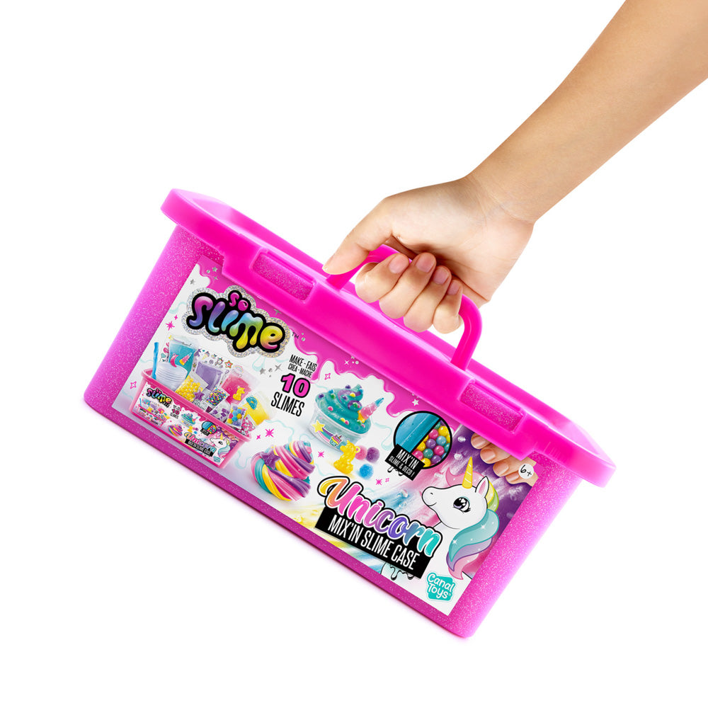 Child carrying the So Slime Unicorn Mix’ In Slime Case