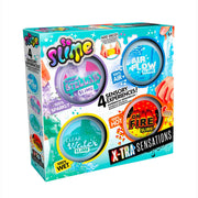 So Slime X-Tra Sensations 4-pack Slime Set - Sparkles, Wet, Air, and Hot - in packaging