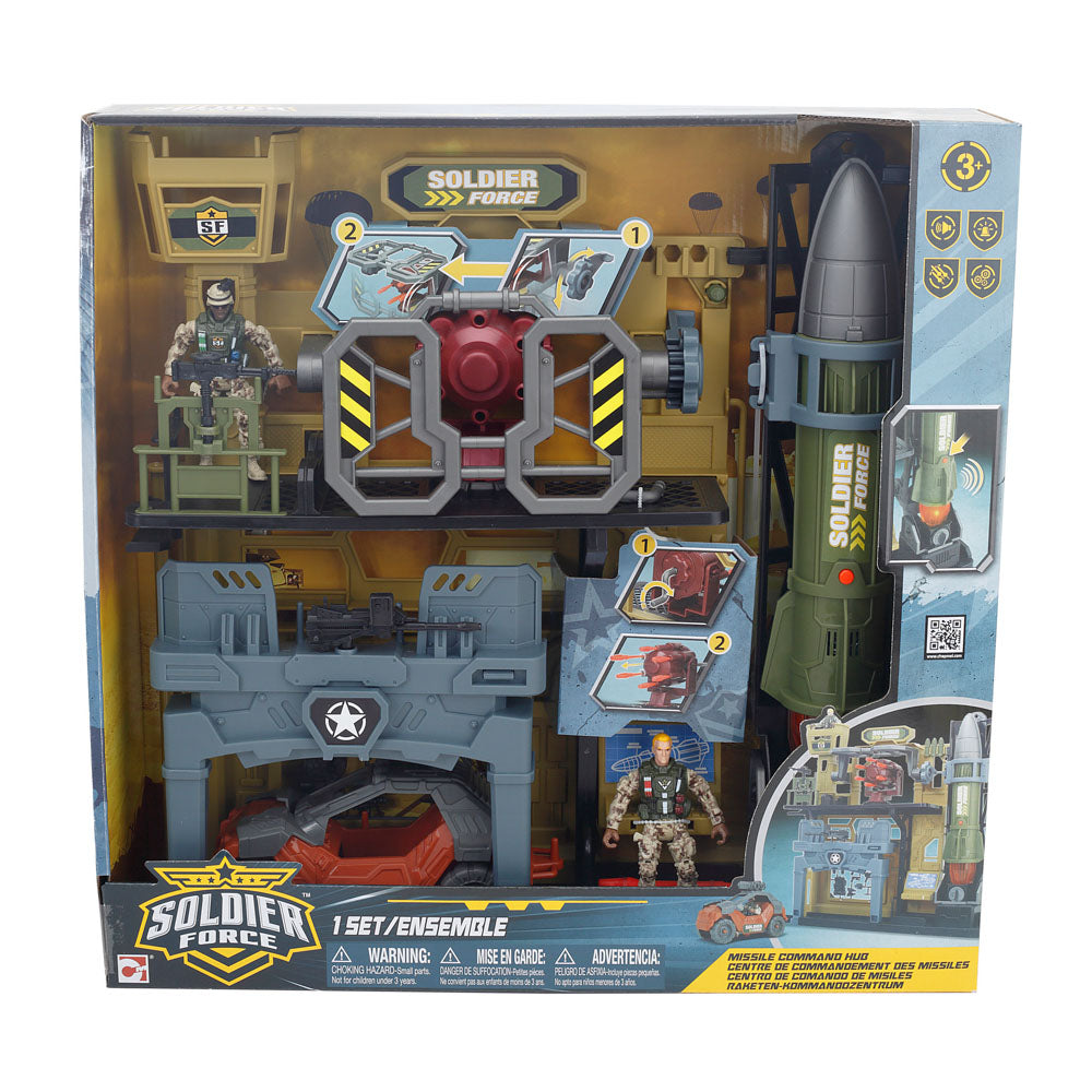 Soldier Force Missile Rocket Cannon Command Hub Playset, in packaging