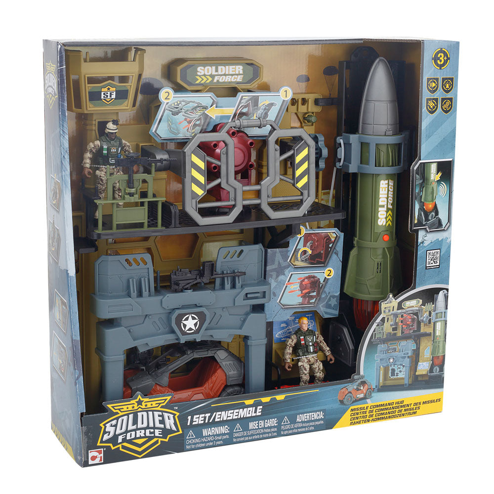 Soldier Force Missile Rocket Cannon Command Hub Playset, in packaging