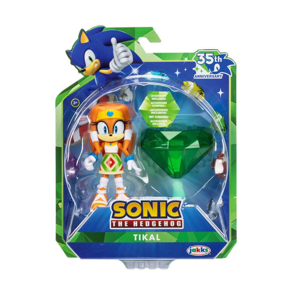 Sonic the Hedgehog 35th Anniversary 4 Inch Action Figure - Tikal with Master Emerald