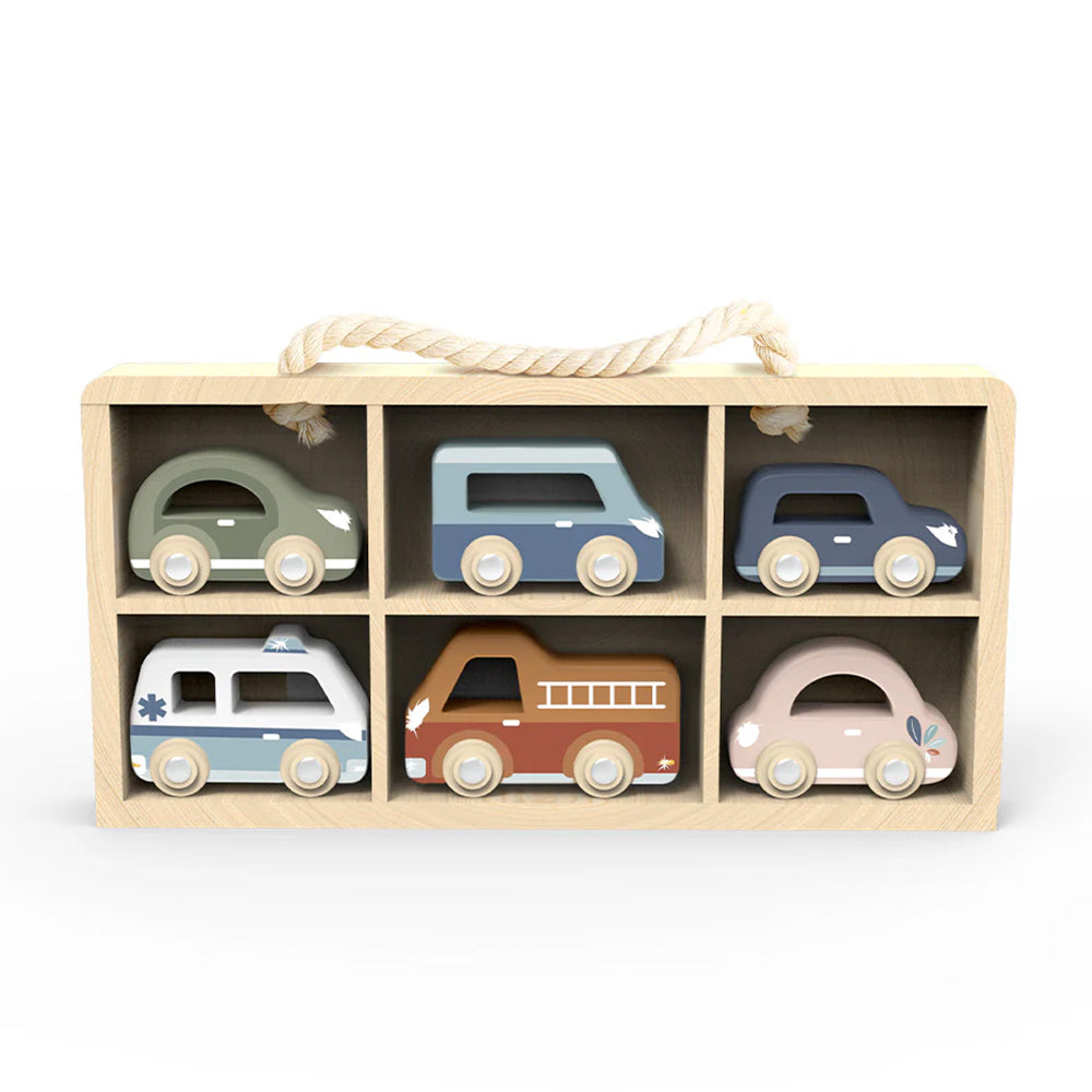 Speedy Monkey Car Display Case & 6 Vehicles