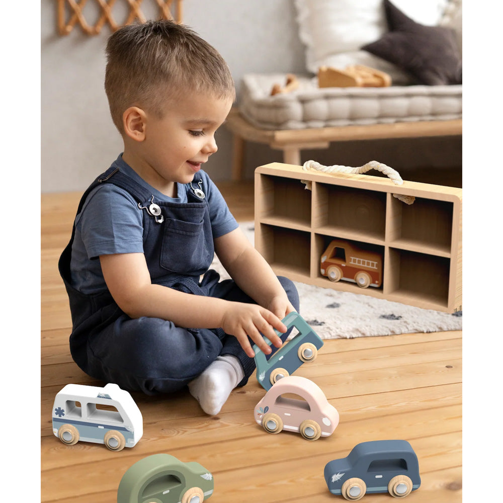 Speedy Monkey Car Display Case & 6 Vehicles