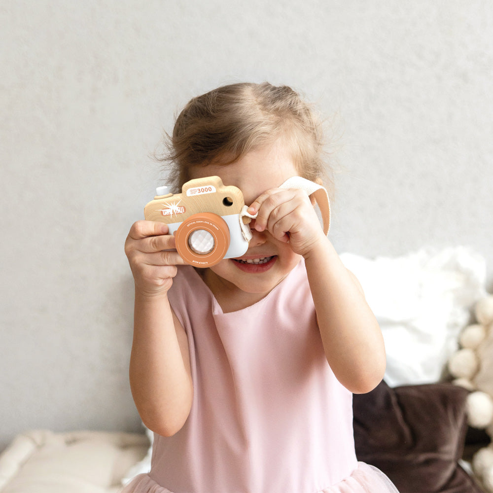 Speedy Monkey My First Camera Wooden Toy