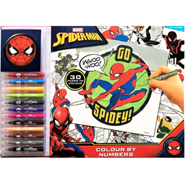 Spiderman Colour By Numbers Set