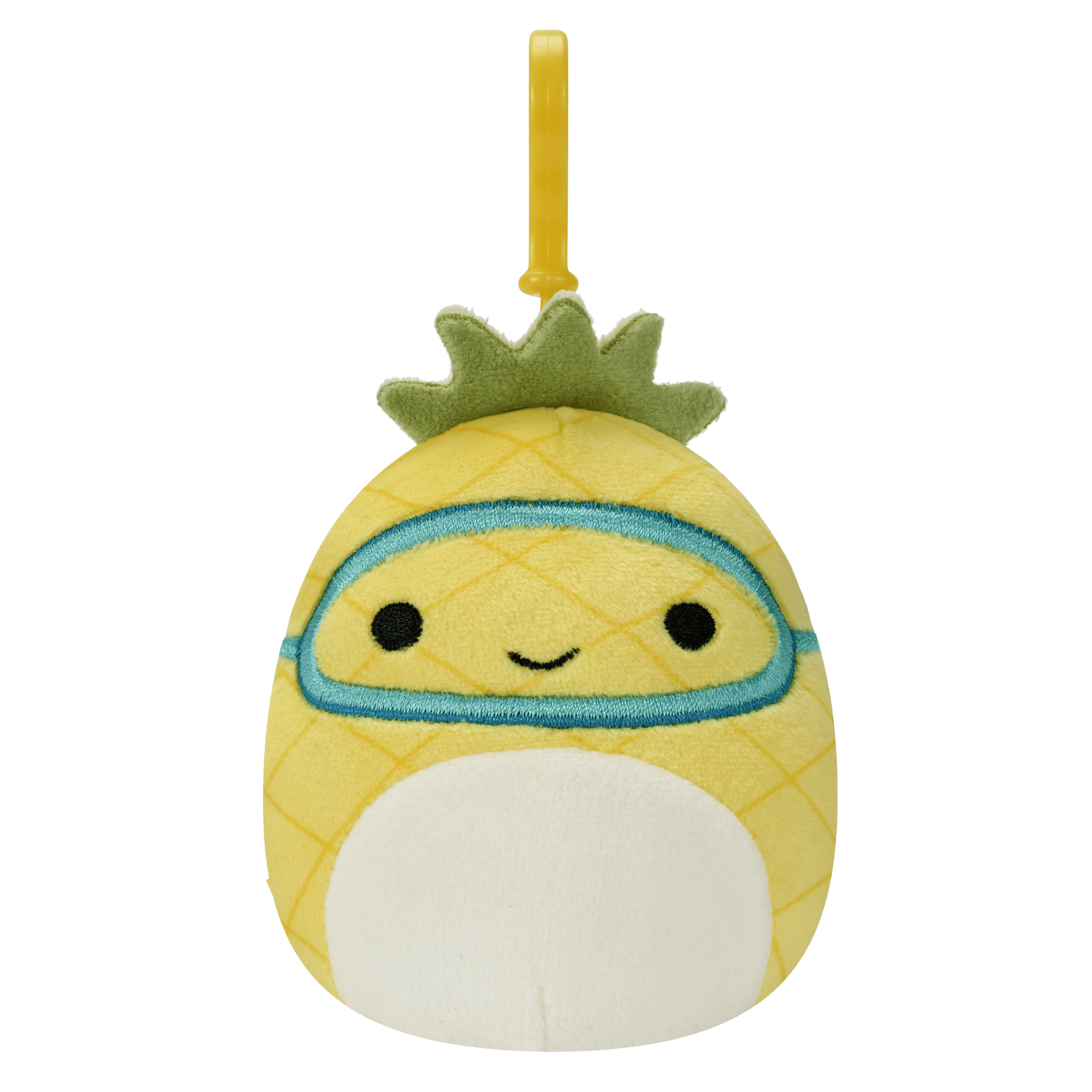 Squishmallows 3.5 Inch Plush  S15 Clip-On Maui Pineapple With Scuba Mask