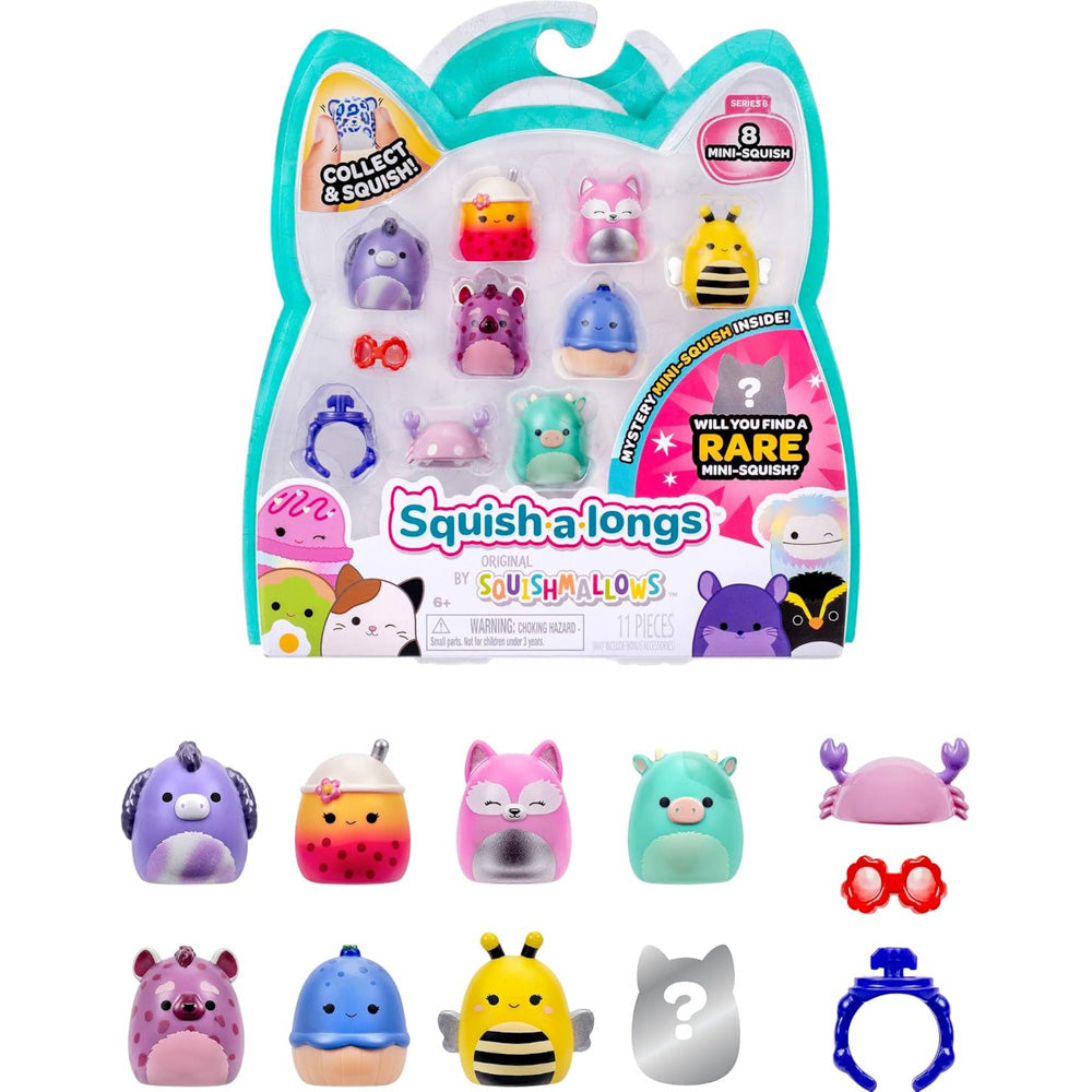 Squishmallows Squish-a-longs 8 Pack (Wave 6, Style 3) Toys.