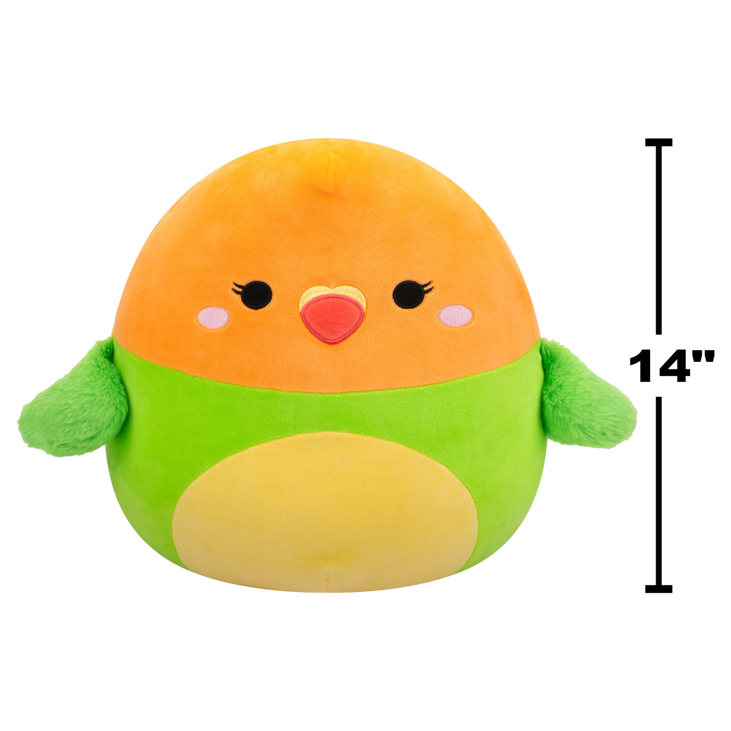 Squishmallows 14 Inch Plush S20 Plath Green And Orange Love Bird