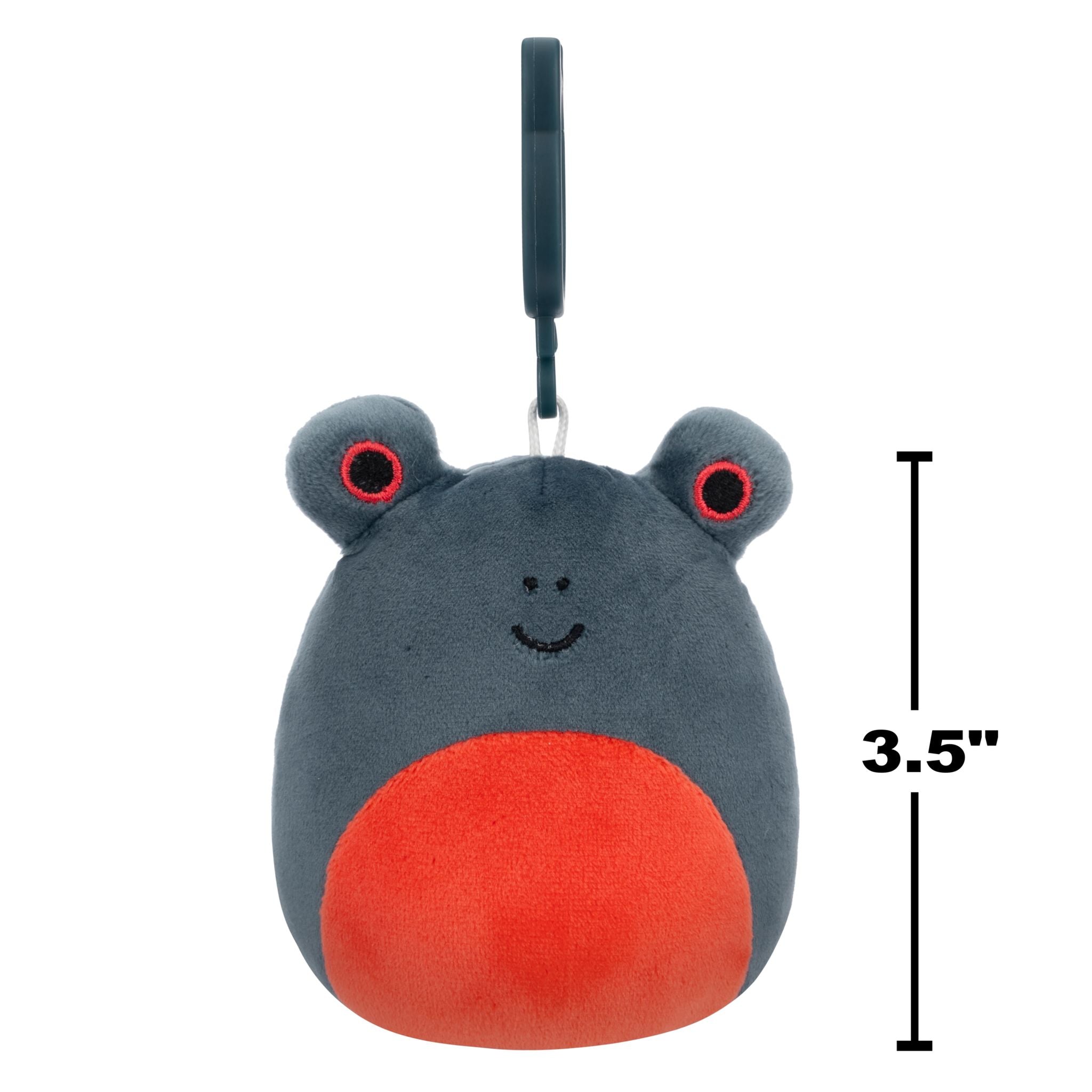 Squishmallows 3.5 Inch Plush Clip-On S20 Jameel Navy & Red Frog