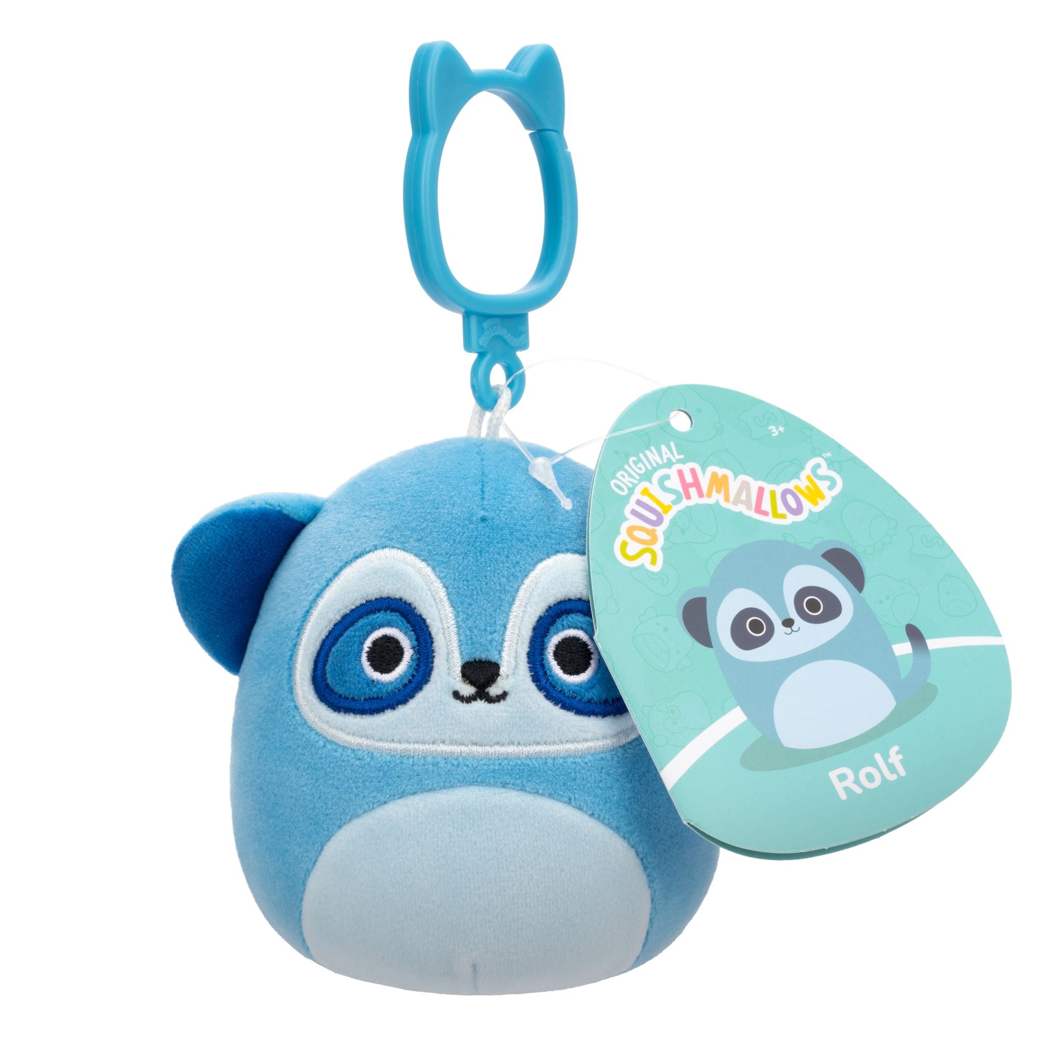 Squishmallows 3.5 Inch Plush Clip-On S20 Rolf Blue Meerkat