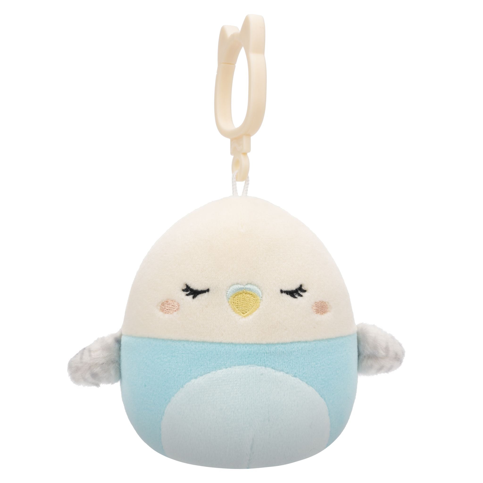 Squishmallows 3.5 Inch Plush Clip-On S20 Tycho Blue & White Parakeet