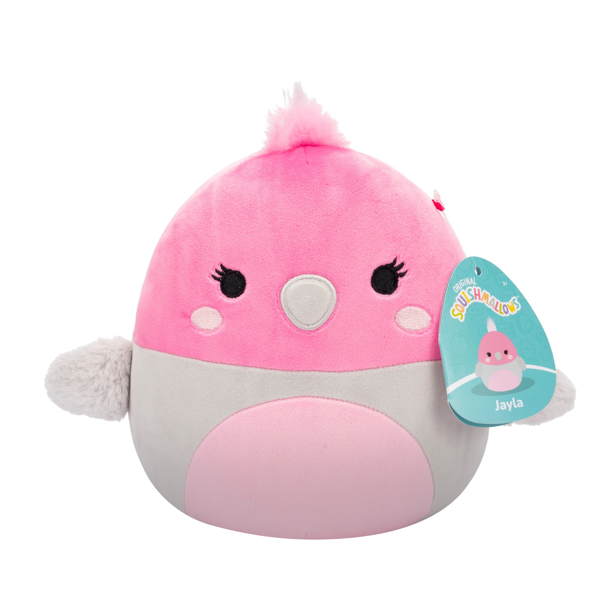 Squishmallows 7.5 Inch Plush  S20 Jayla Pink And Grey Galah Bird