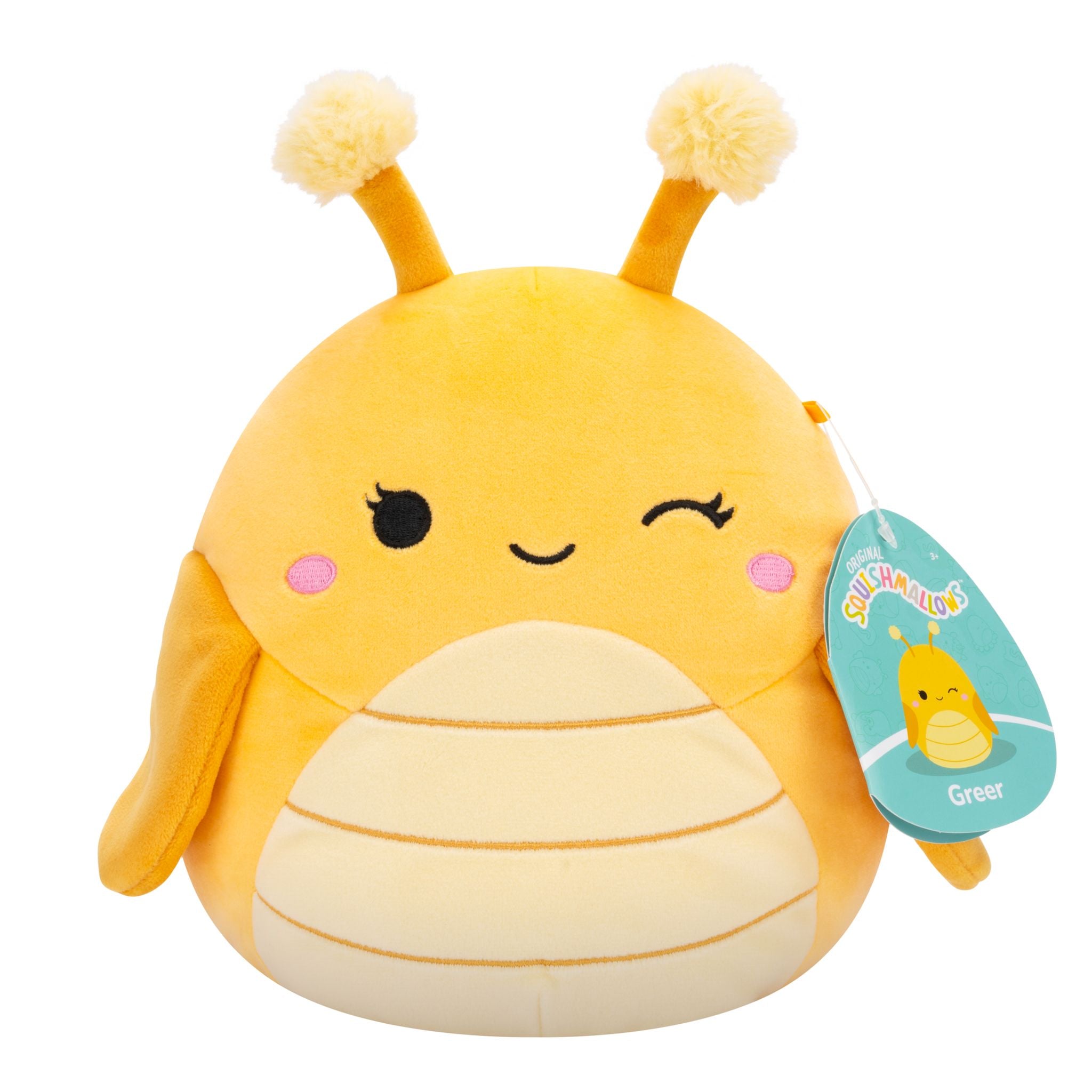 Squishmallows 7.5 Inch Plush S20 Greer Yellow Grasshopper