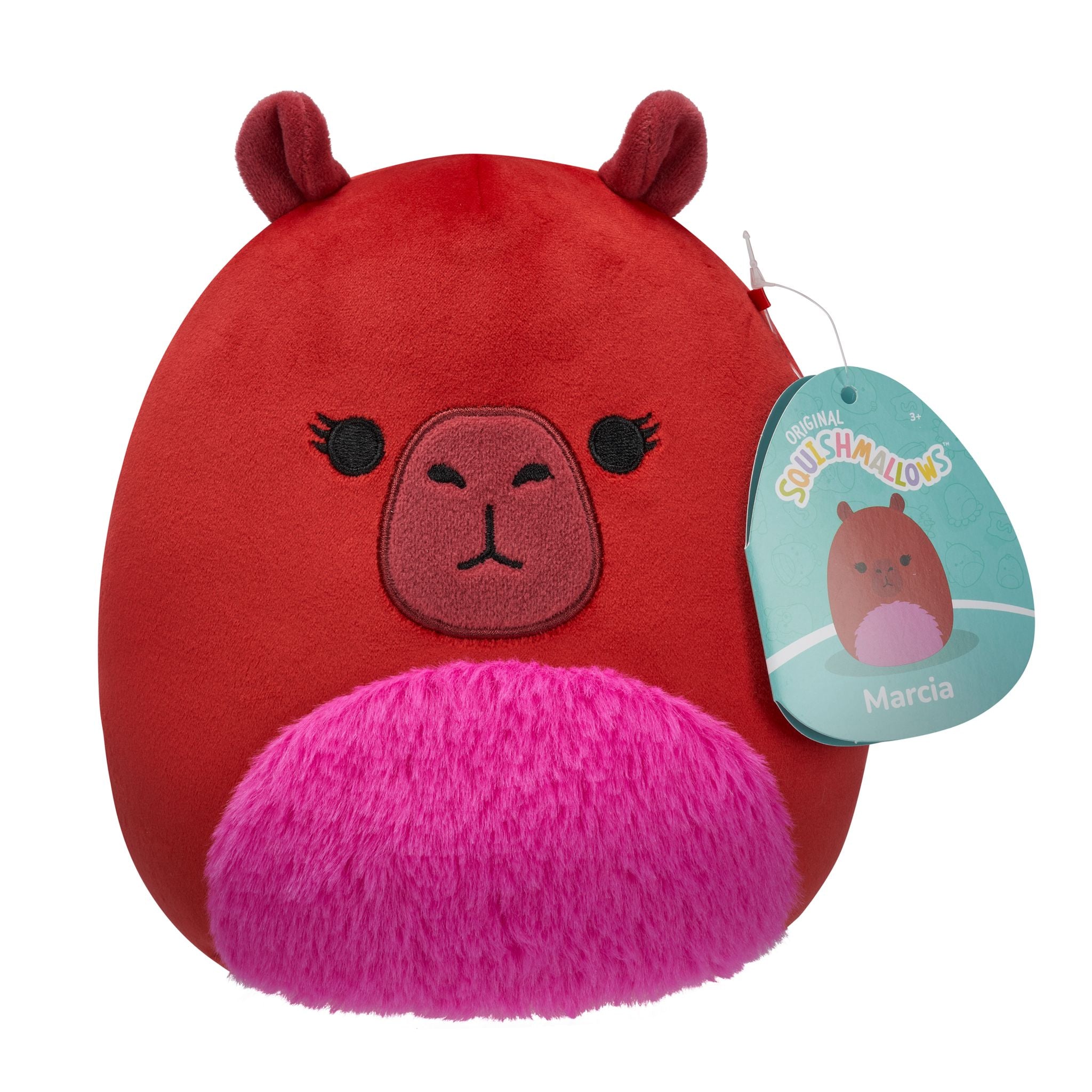 Squishmallows 7.5 Inch Plush S20 Marcia Maroon Capybara With Fuzzy Belly