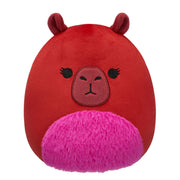 Squishmallows 7.5 Inch Plush S20 Marcia Maroon Capybara With Fuzzy Belly