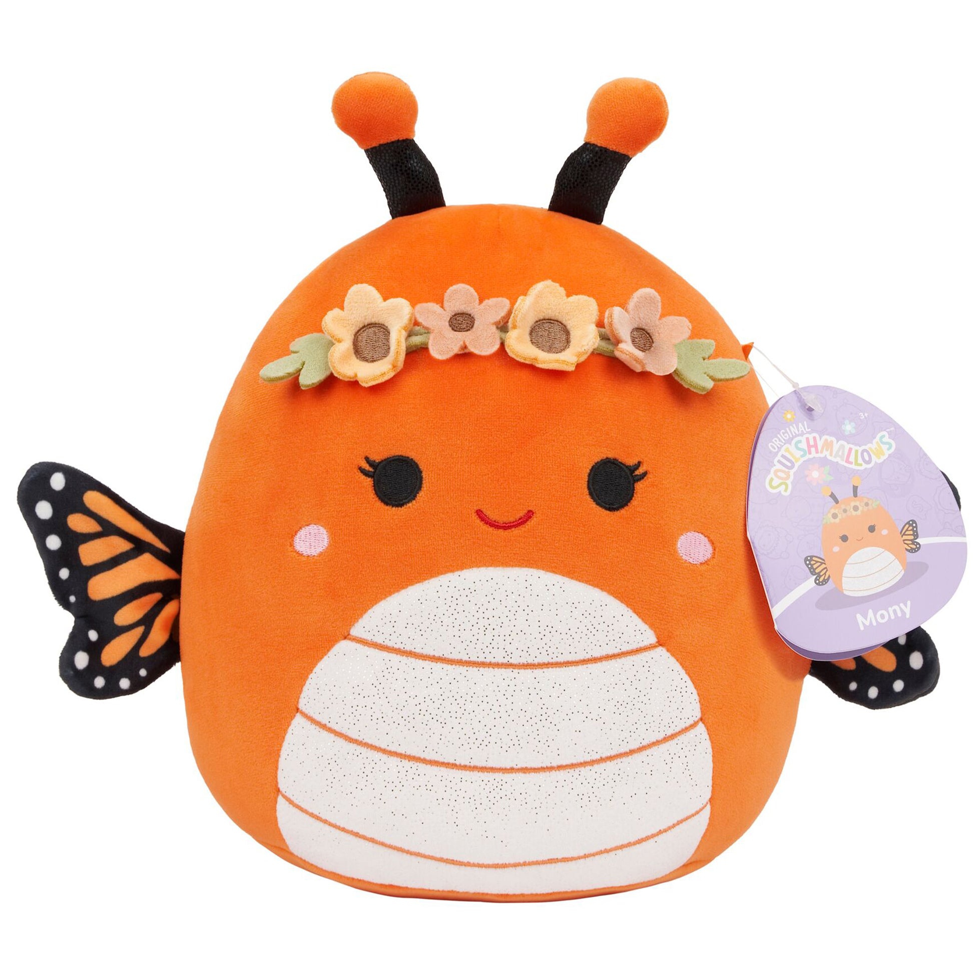 Squishmallows 7.5 Inch Little Plush Easter Orange Monarch Butterfly Mony - Toyworld NZ